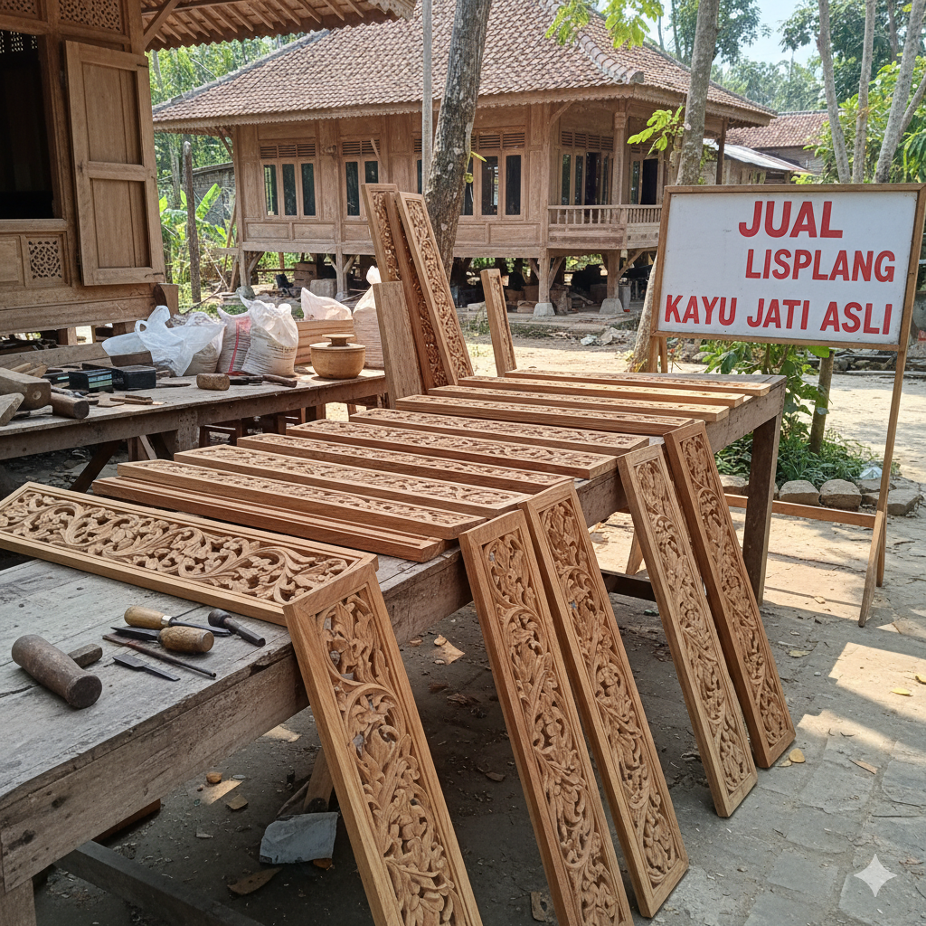 jual lisplang kayu jati asli -daniindra.com