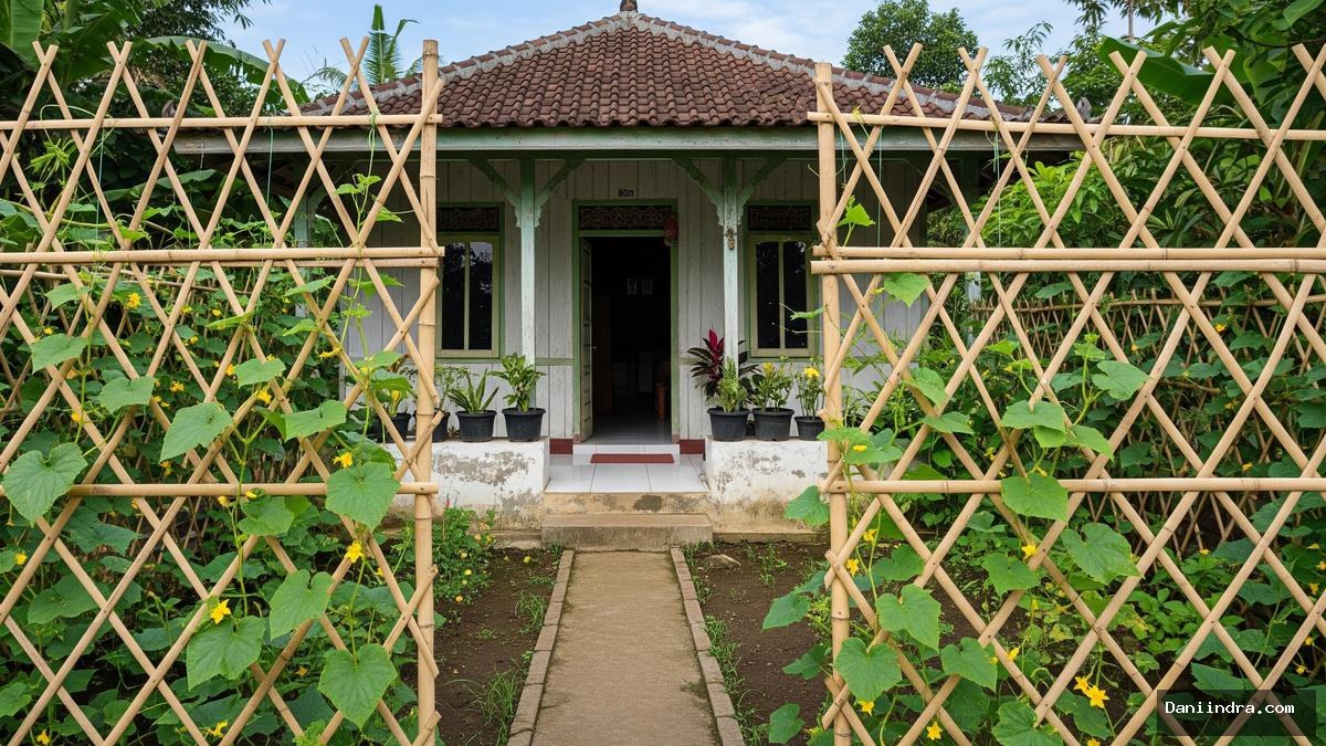 9 Inspirasi Pagar Bambu untuk Tanaman Timun Rambat di Desa, Estetik dan Fungsional
