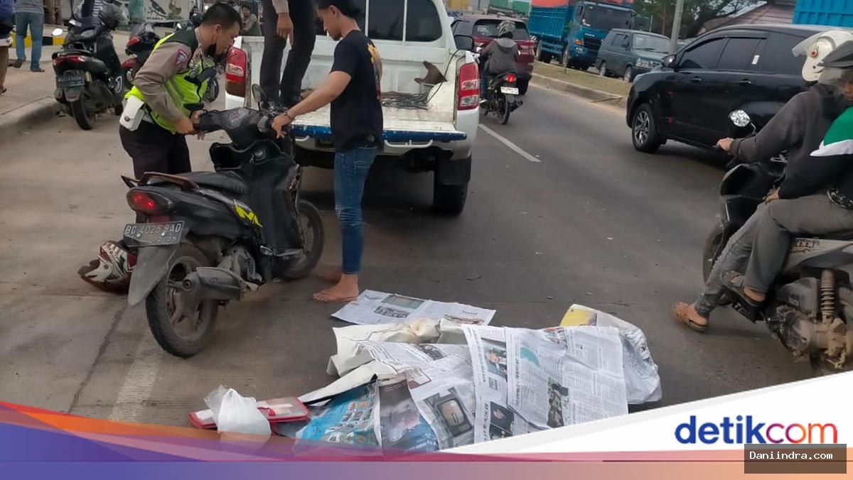 Kematian di Tol Keramasan, Motor Tabrak Truk Berhenti