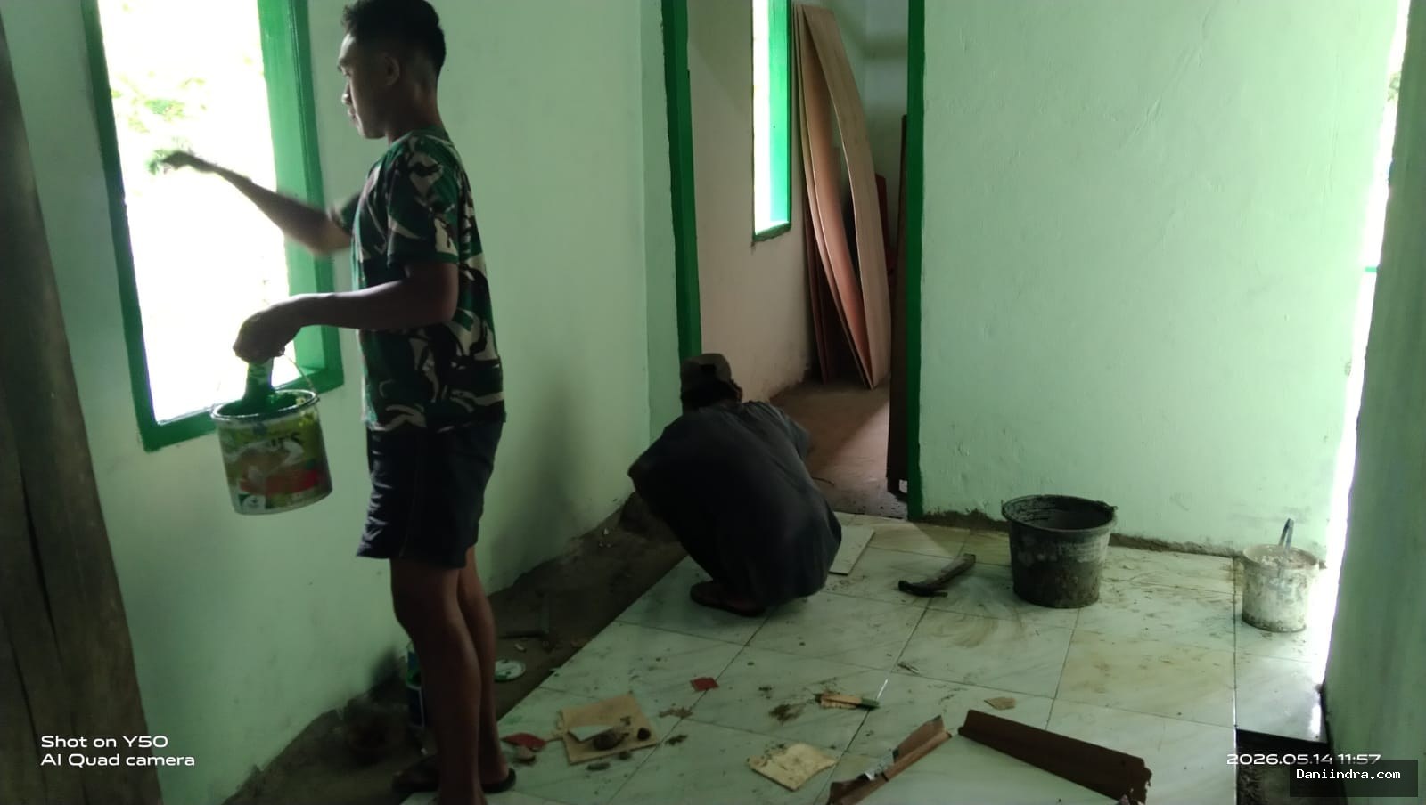 Program TMMD Meningkatkan Kualitas Hunian Warga Desa Moain