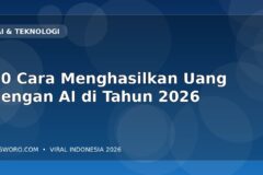 10 Cara Menghasilkan Uang dengan AI di Tahun 2026