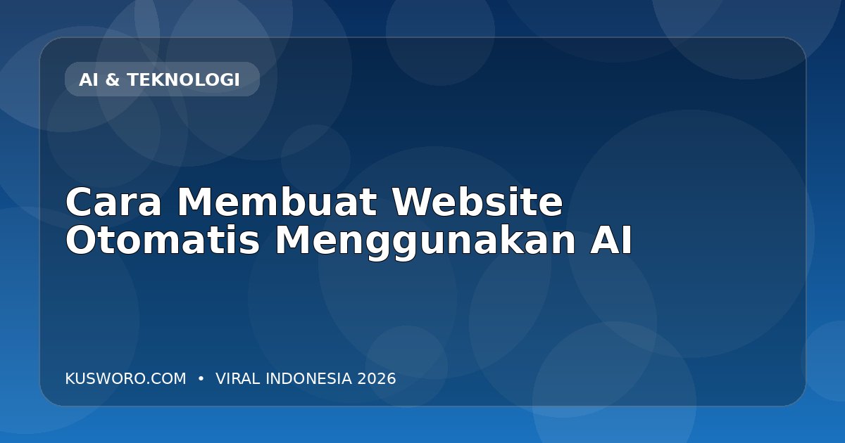 Membuat Website Otomatis Menggunakan AI