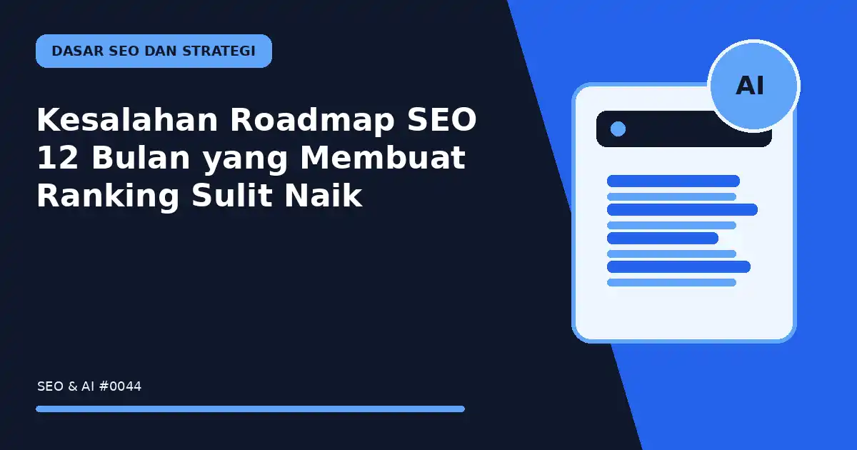 Kesalahan Roadmap SEO 12 Bulan yang Membuat Ranking Sulit Naik