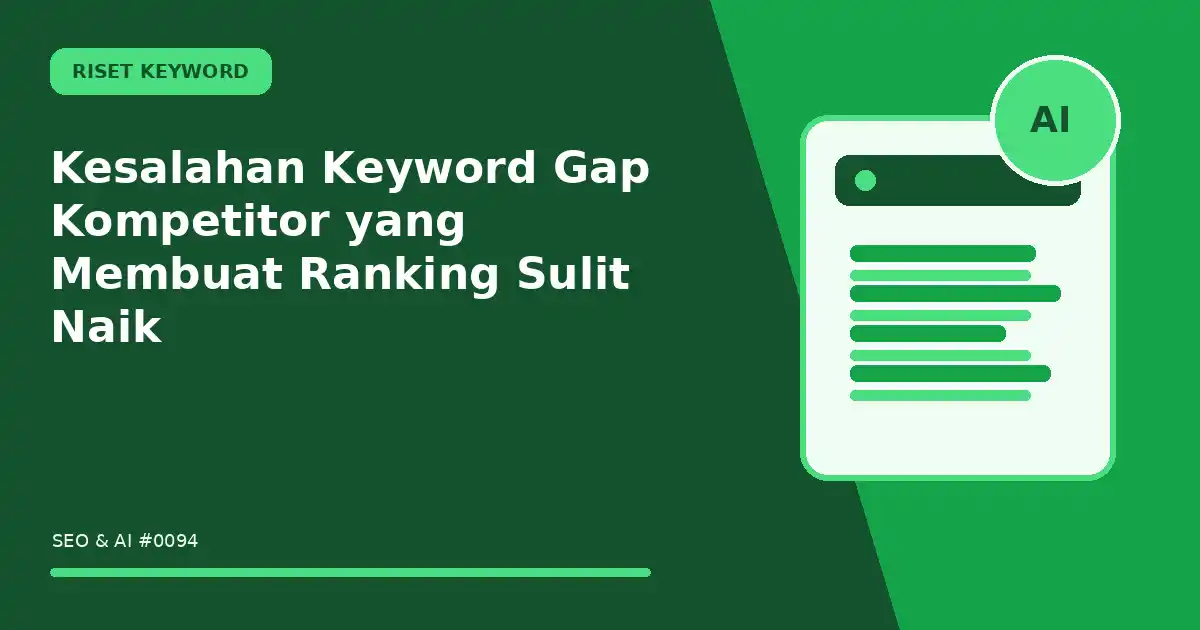 Kesalahan Keyword Gap Kompetitor yang Membuat Ranking Sulit Naik