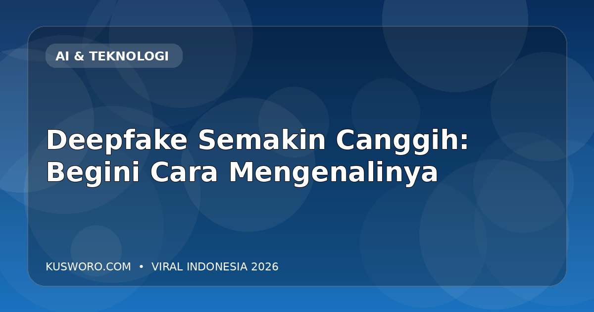 Deepfake Semakin Canggih: Begini Cara Mengenalinya