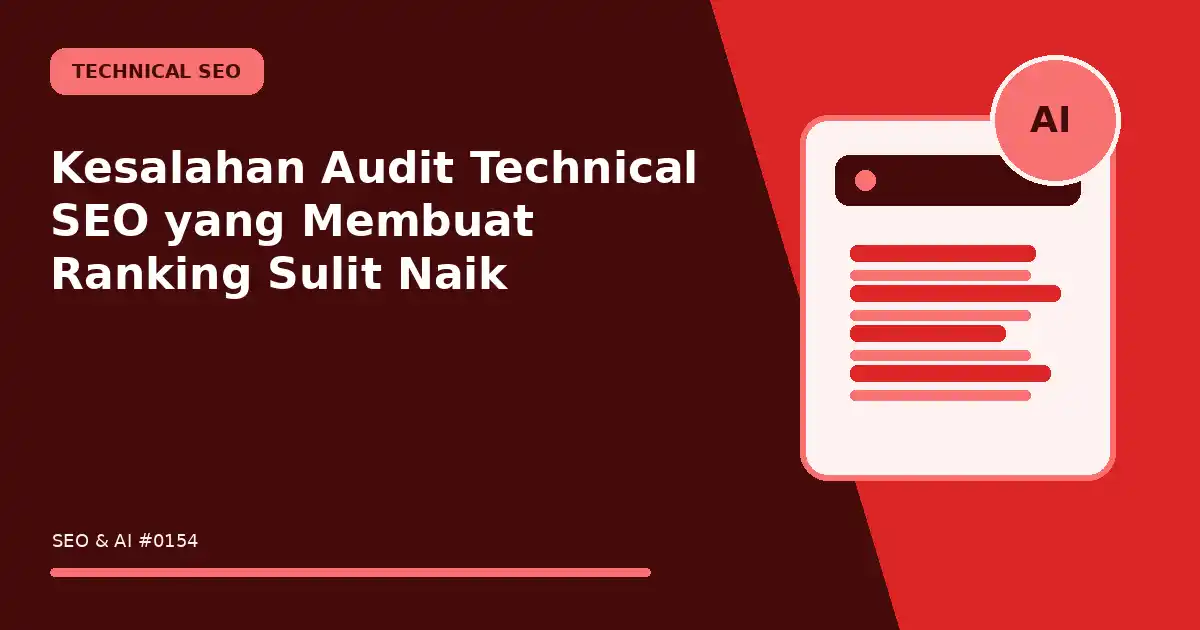 Kesalahan Audit Technical SEO yang Membuat Ranking Sulit Naik