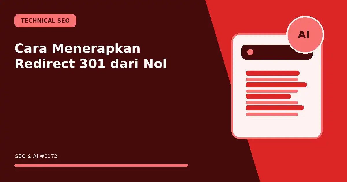 Cara Menerapkan Redirect 301 dari Nol