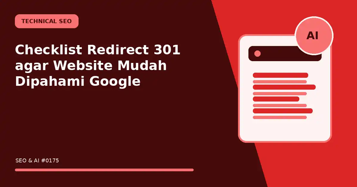Checklist Redirect 301 agar Website Mudah Dipahami Google