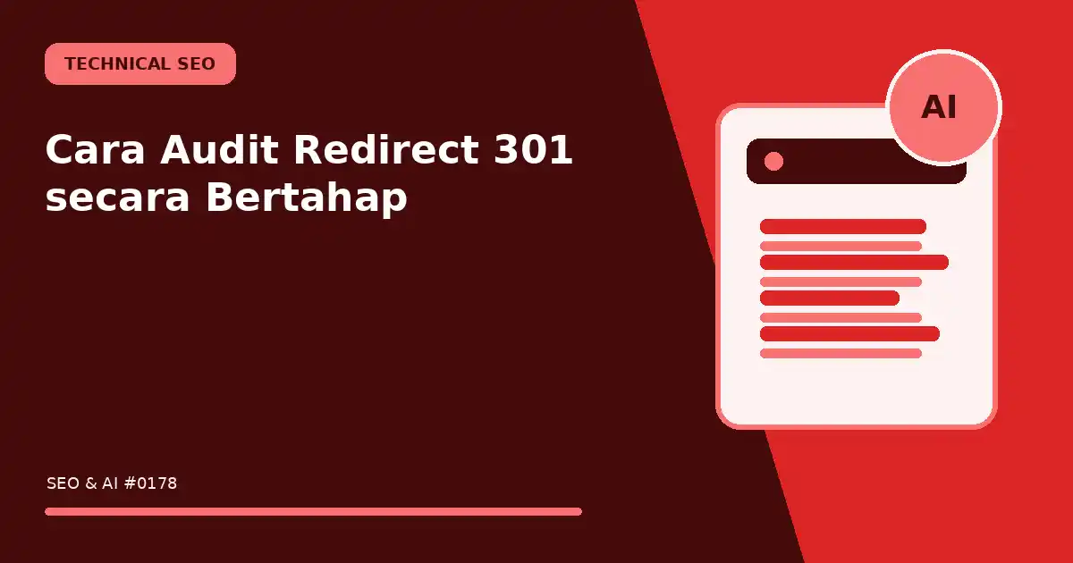 Cara Audit Redirect 301 secara Bertahap