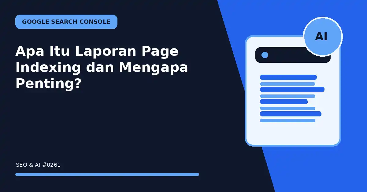 apa itu laporan page indexing dan mengapa penting