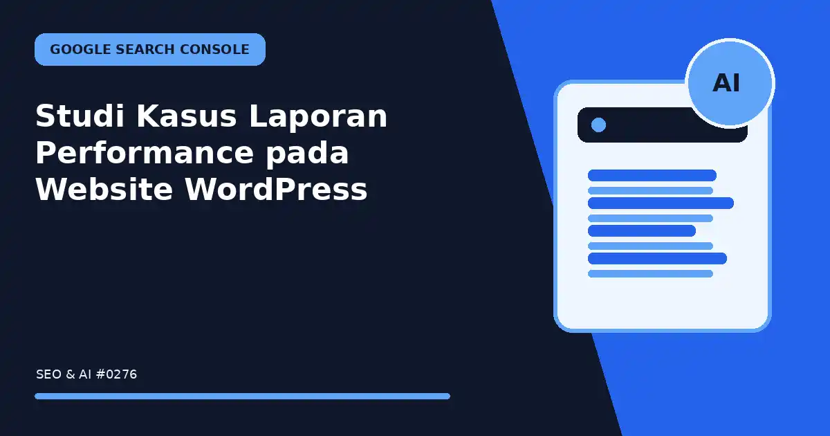 Studi Kasus Laporan Performance pada Website WordPress