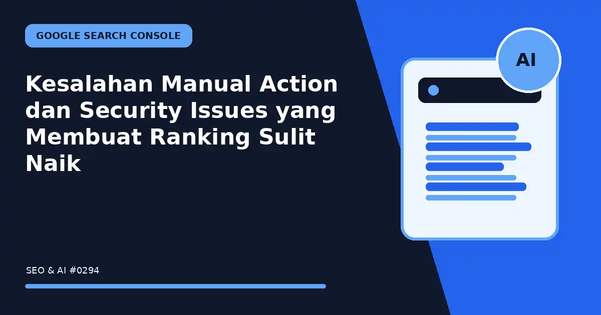 Kesalahan Manual Action dan Security Issues yang Membuat Ranking Sulit Naik