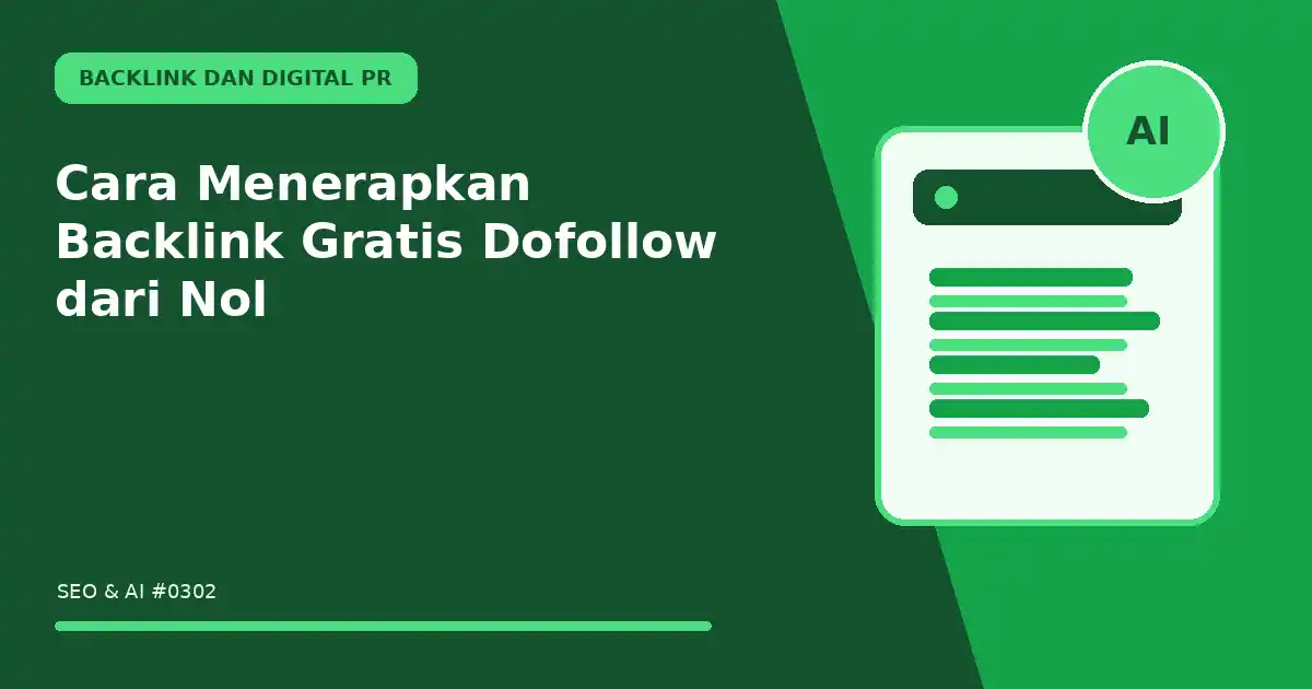 Cara Menerapkan Backlink Gratis Dofollow dari Nol