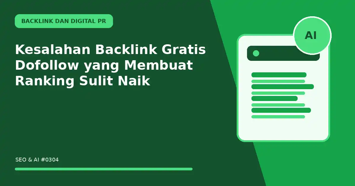 Kesalahan Backlink Gratis Dofollow yang Membuat Ranking Sulit Naik