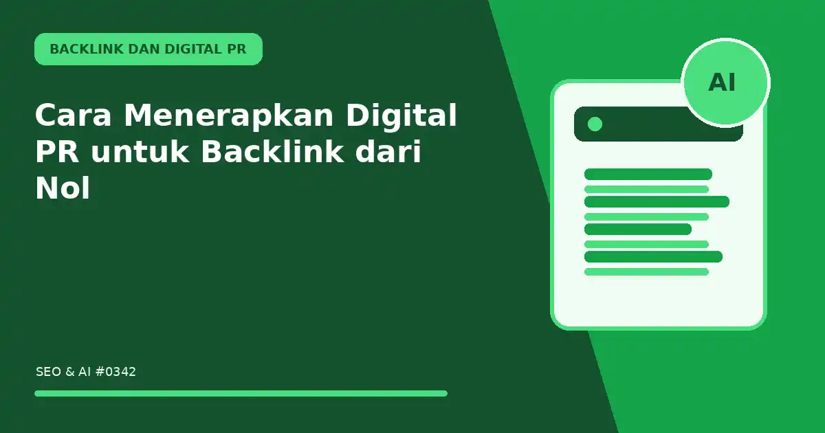 Cara Menerapkan Digital PR untuk Backlink dari Nol