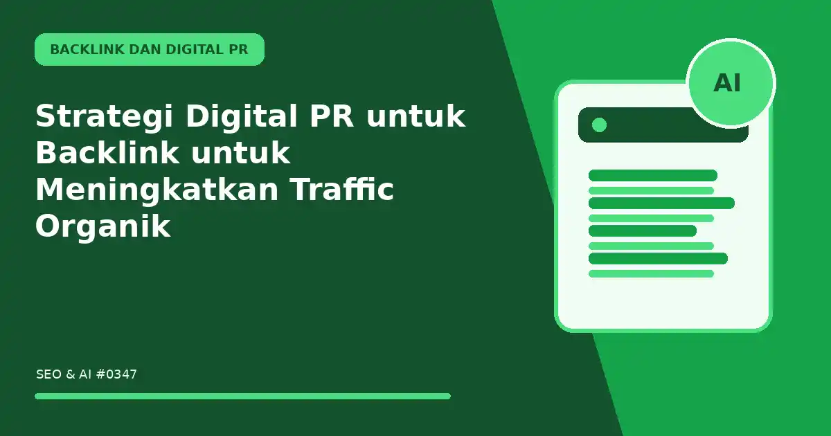 Strategi Digital PR untuk Backlink untuk Meningkatkan Traffic Organik
