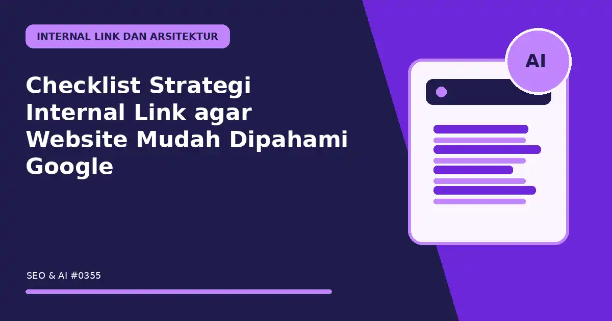 Checklist Strategi Internal Link agar Website Mudah Dipahami Google