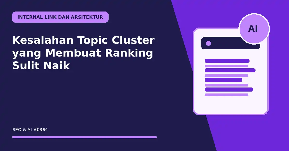 Kesalahan Topic Cluster yang Membuat Ranking Sulit Naik