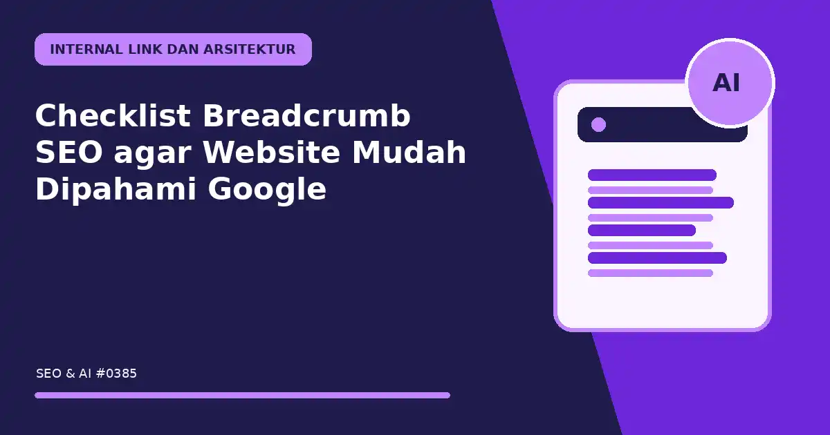 Checklist Breadcrumb SEO agar Website Mudah Dipahami Google