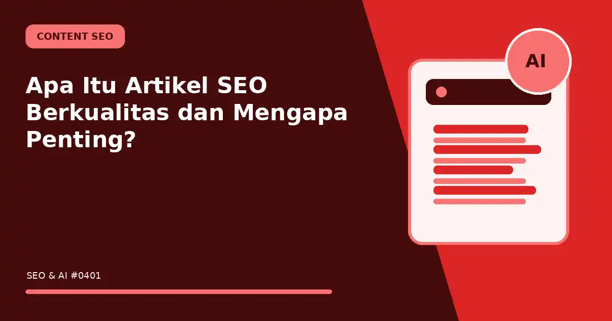Apa Itu Artikel SEO Berkualitas dan Mengapa Penting?