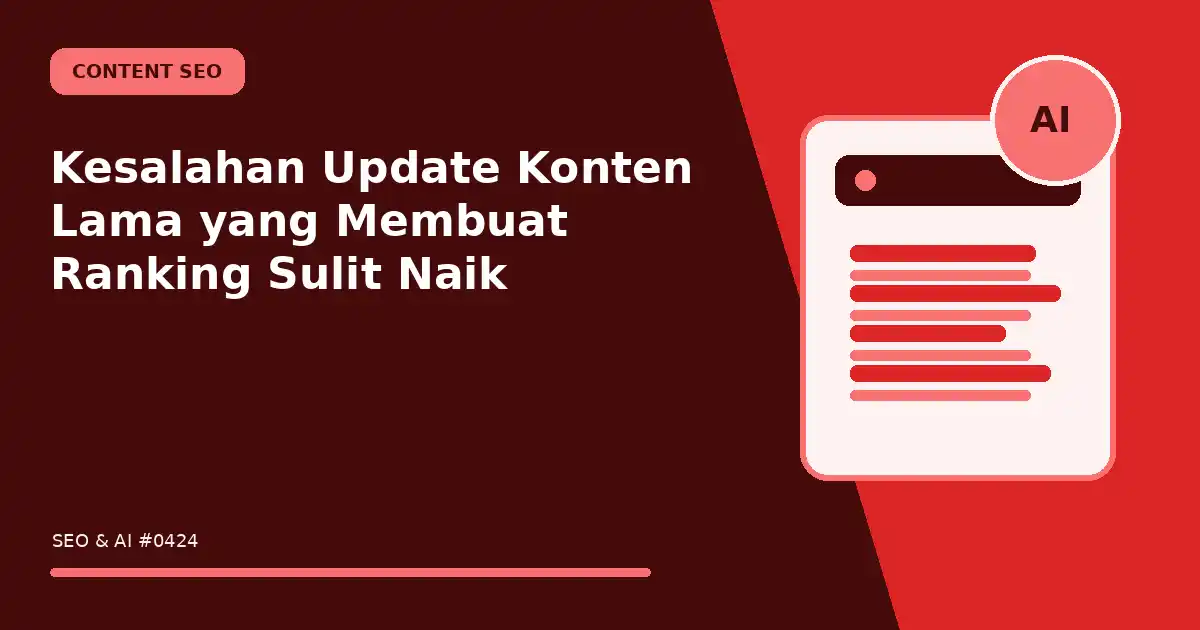 Kesalahan Update Konten Lama yang Membuat Ranking Sulit Naik