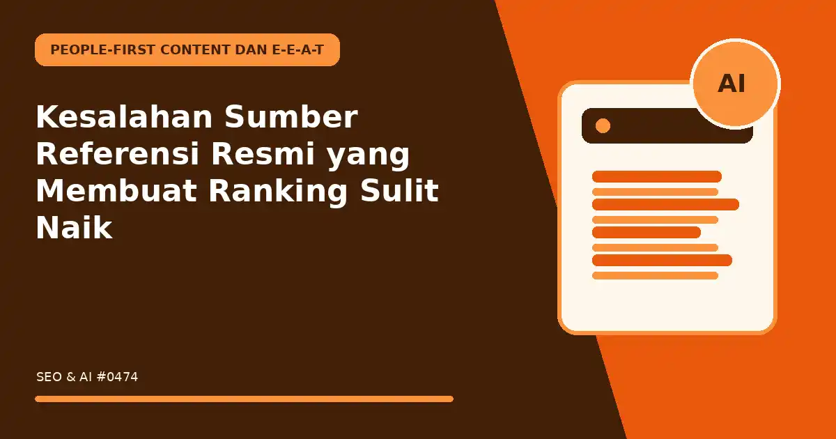 Kesalahan Sumber Referensi Resmi yang Membuat Ranking Sulit Naik