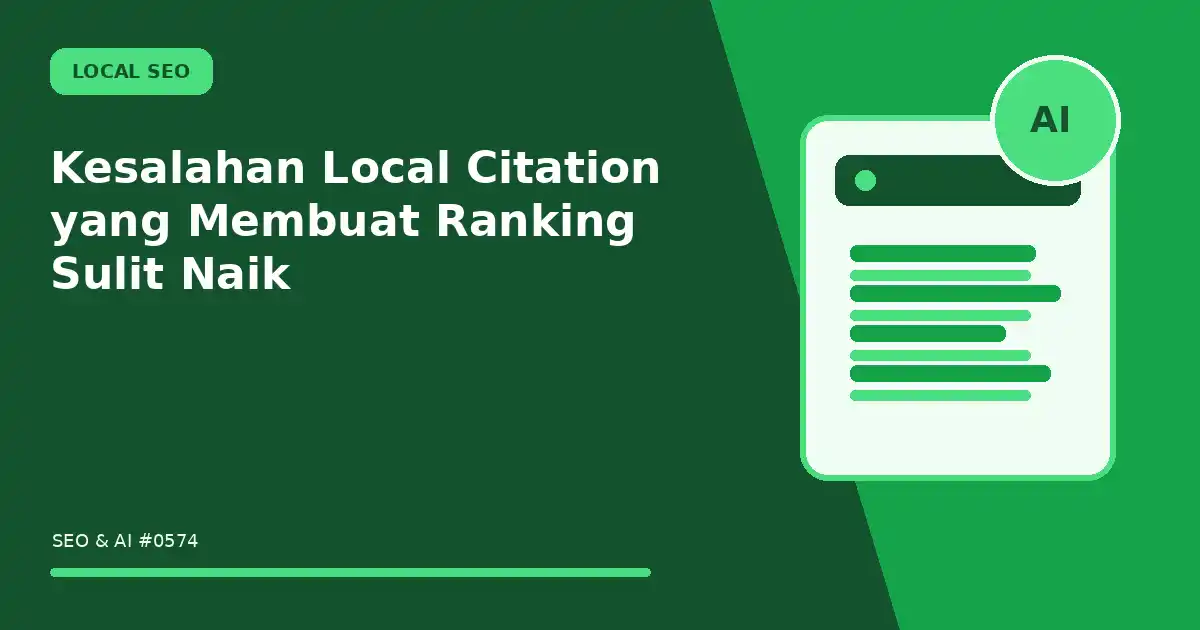 Kesalahan Local Citation yang Membuat Ranking Sulit Naik