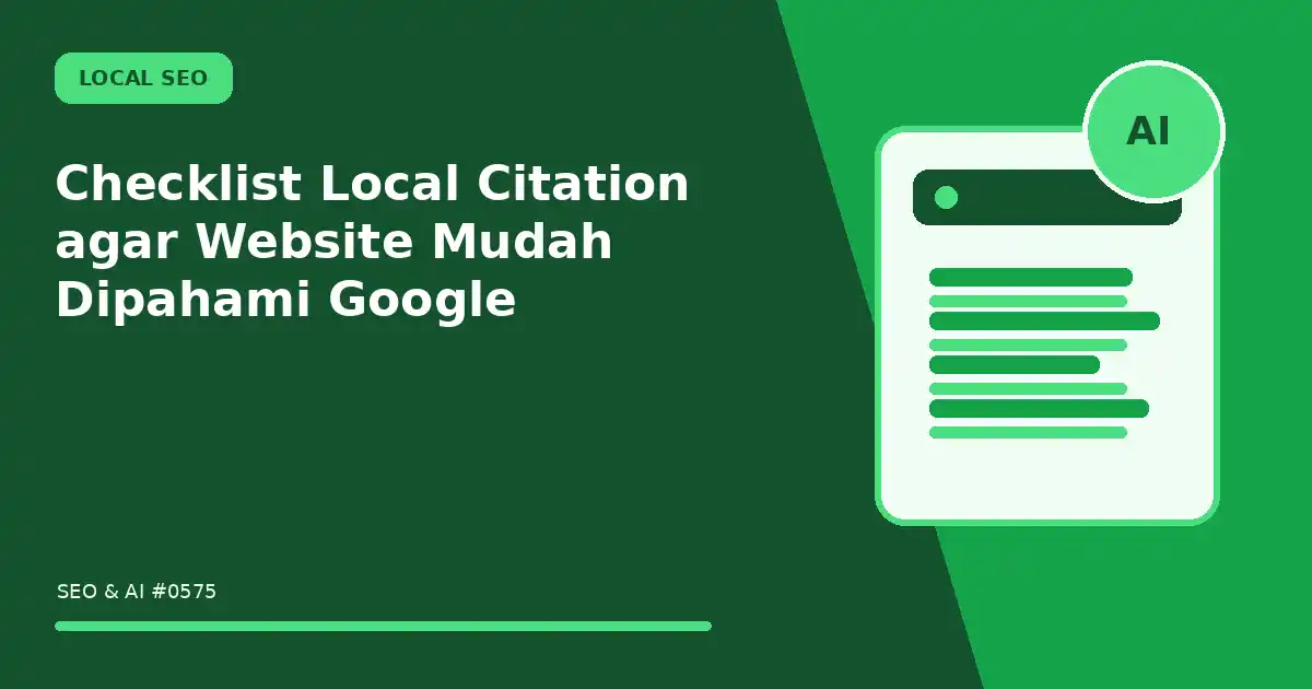 Checklist Local Citation agar Website Mudah Dipahami Google