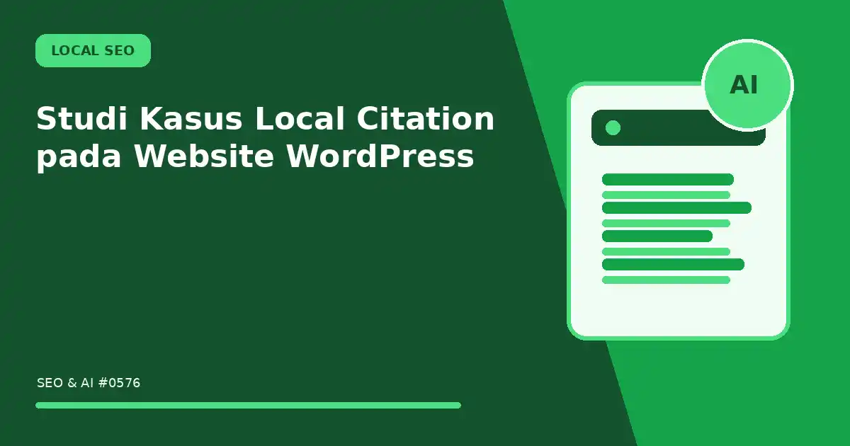Studi Kasus Local Citation pada Website WordPress