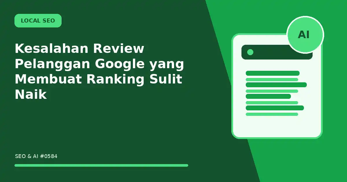 Kesalahan Review Pelanggan Google yang Membuat Ranking Sulit Naik
