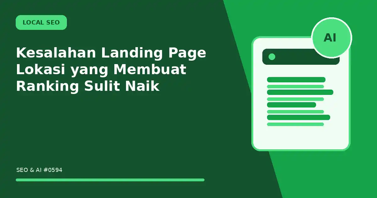 Kesalahan Landing Page Lokasi yang Membuat Ranking Sulit Naik
