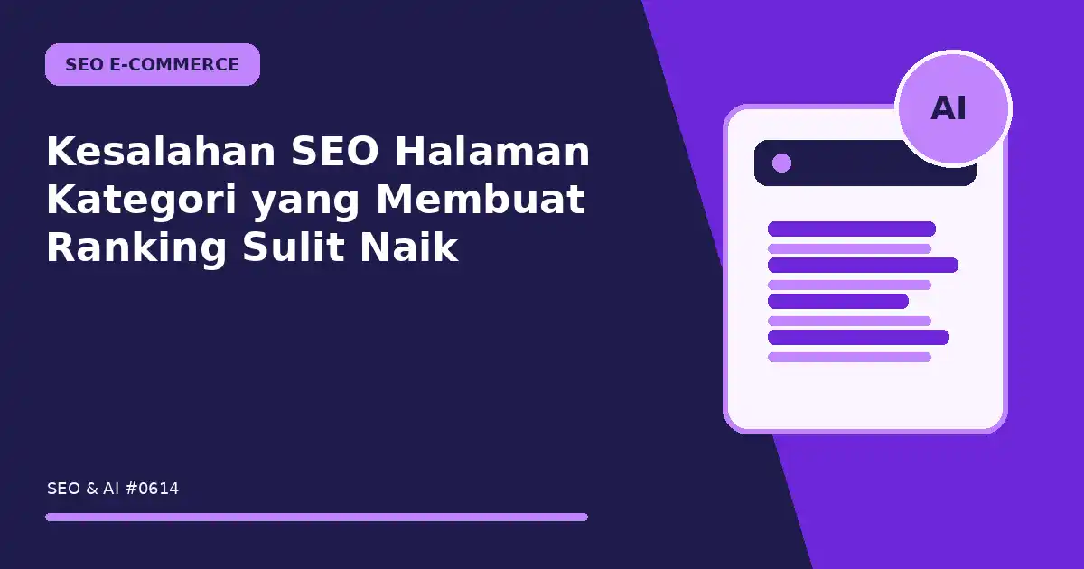 Kesalahan SEO Halaman Kategori yang Membuat Ranking Sulit Naik