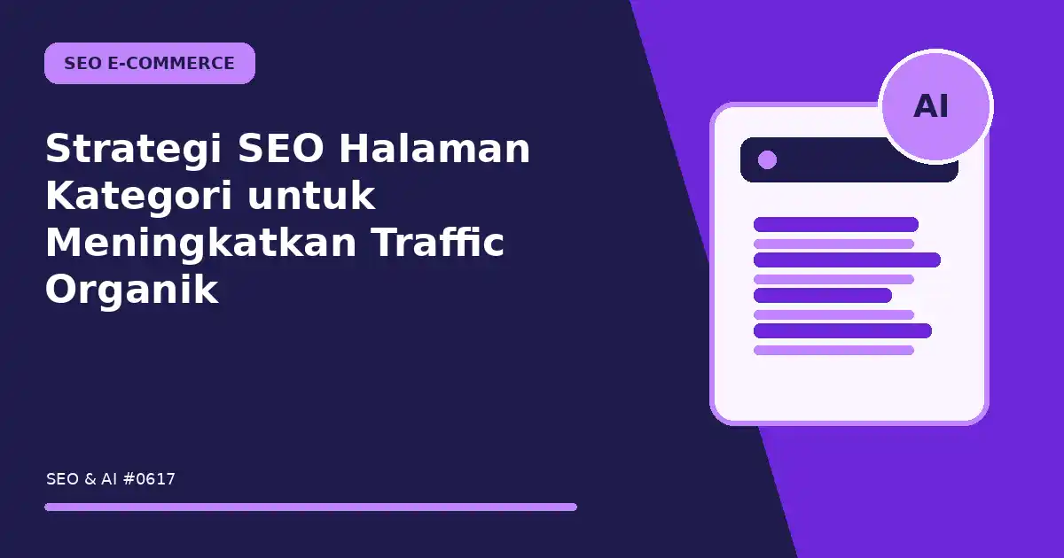 Strategi SEO Halaman Kategori untuk Meningkatkan Traffic Organik