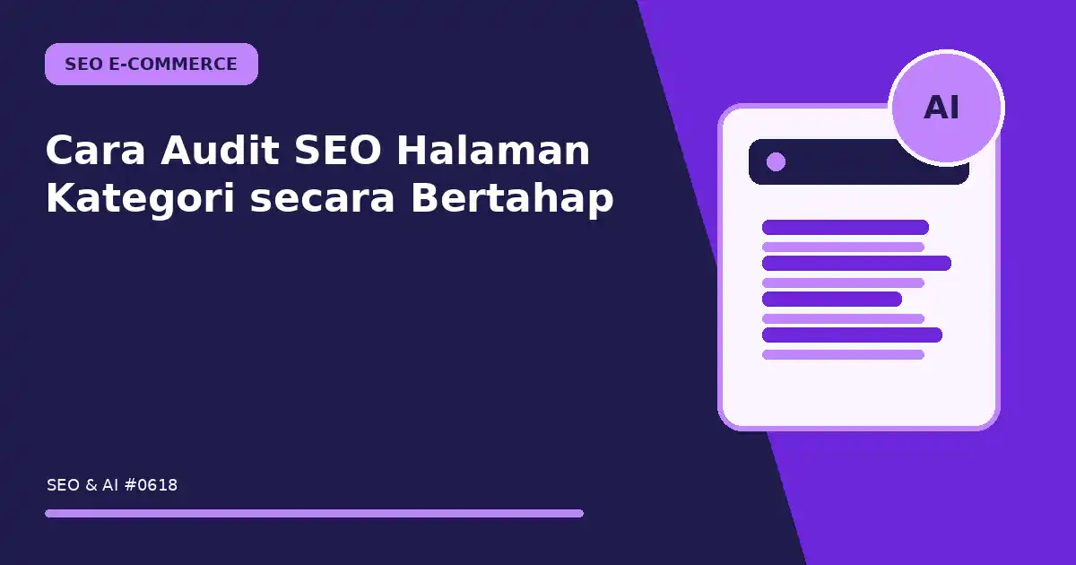 Cara Audit SEO Halaman Kategori secara Bertahap
