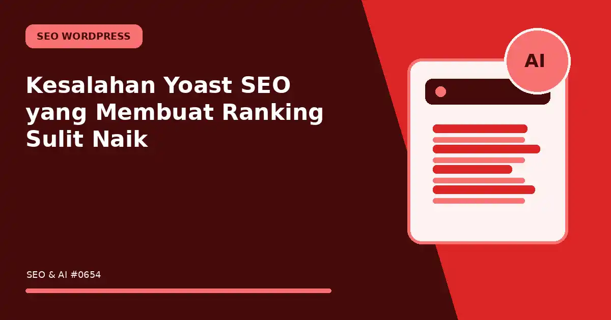 Kesalahan Yoast SEO yang Membuat Ranking Sulit Naik