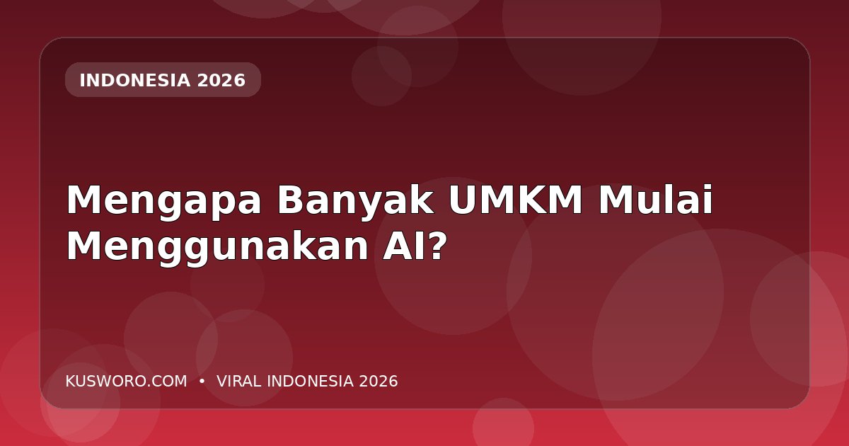 Banyak UMKM Mulai Menggunakan AI