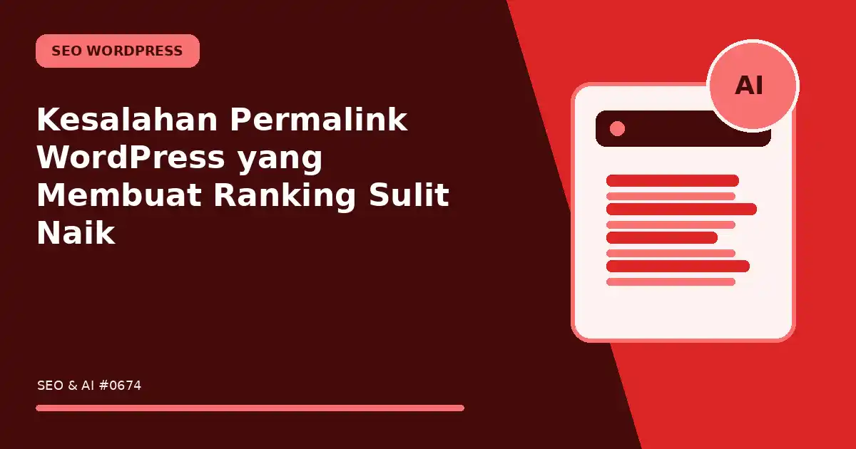 Kesalahan Permalink WordPress yang Membuat Ranking Sulit Naik