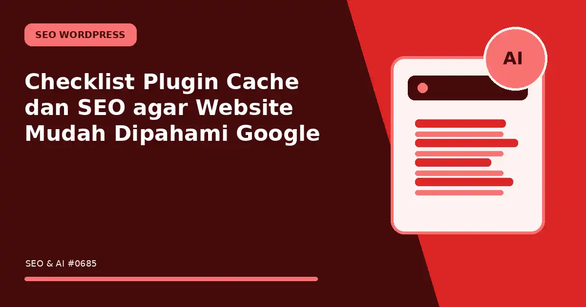 Checklist Plugin Cache dan SEO agar Website Mudah Dipahami Google