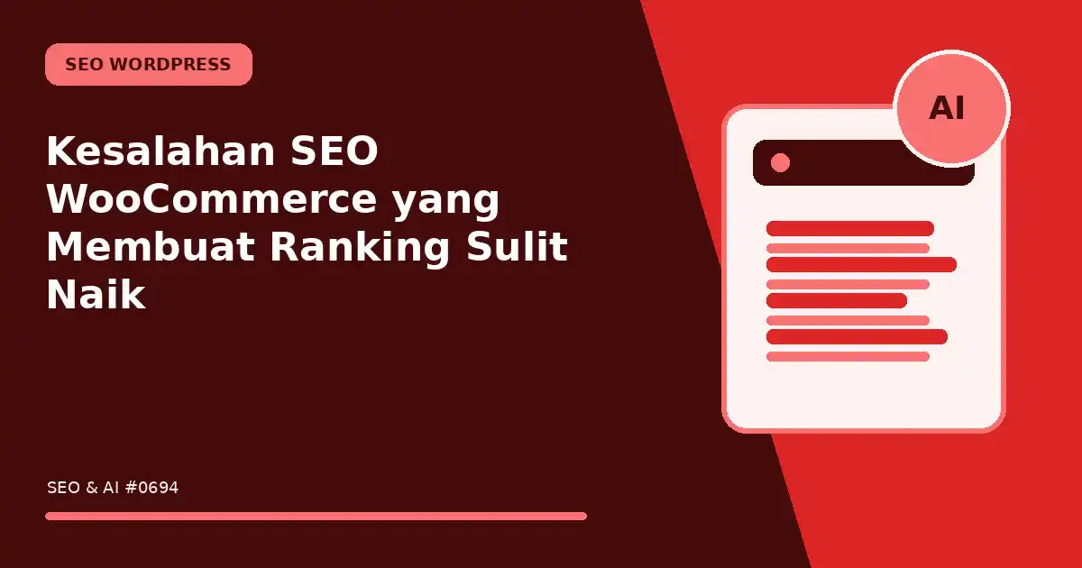 Kesalahan SEO WooCommerce yang Membuat Ranking Sulit Naik