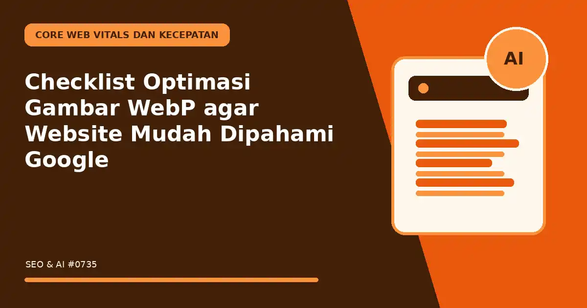 Checklist Optimasi Gambar WebP agar Website Mudah Dipahami Google