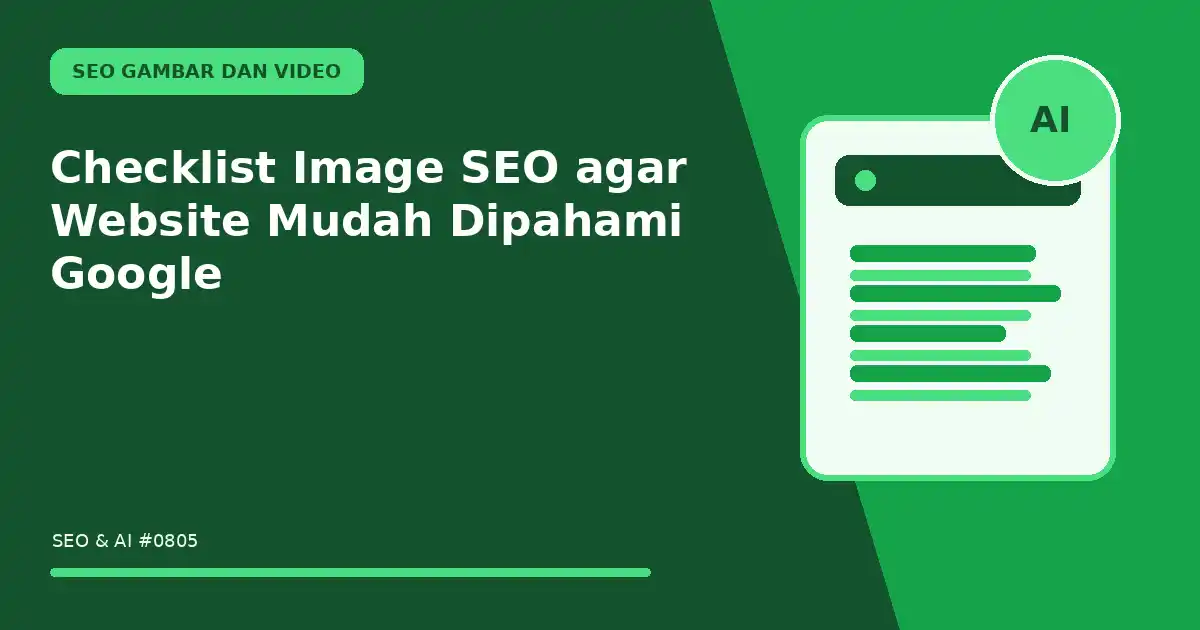 Checklist Image SEO agar Website Mudah Dipahami Google