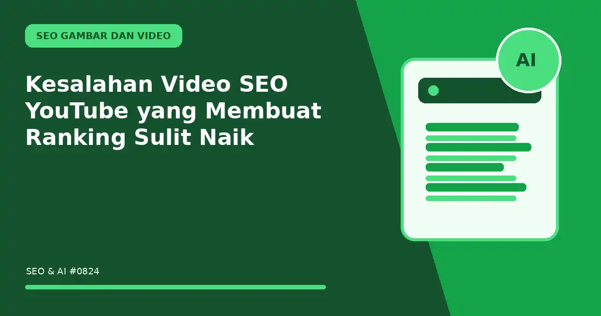 Kesalahan Video SEO YouTube yang Membuat Ranking Sulit Naik