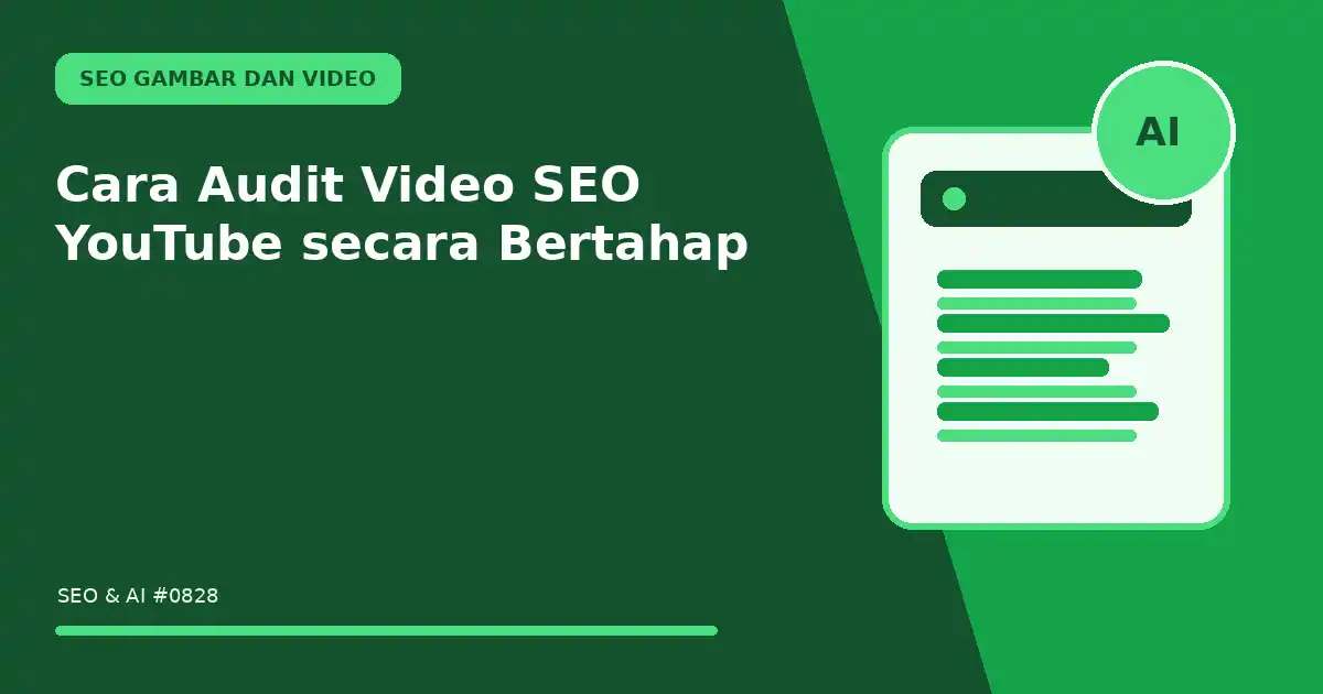 Cara Audit Video SEO YouTube secara Bertahap