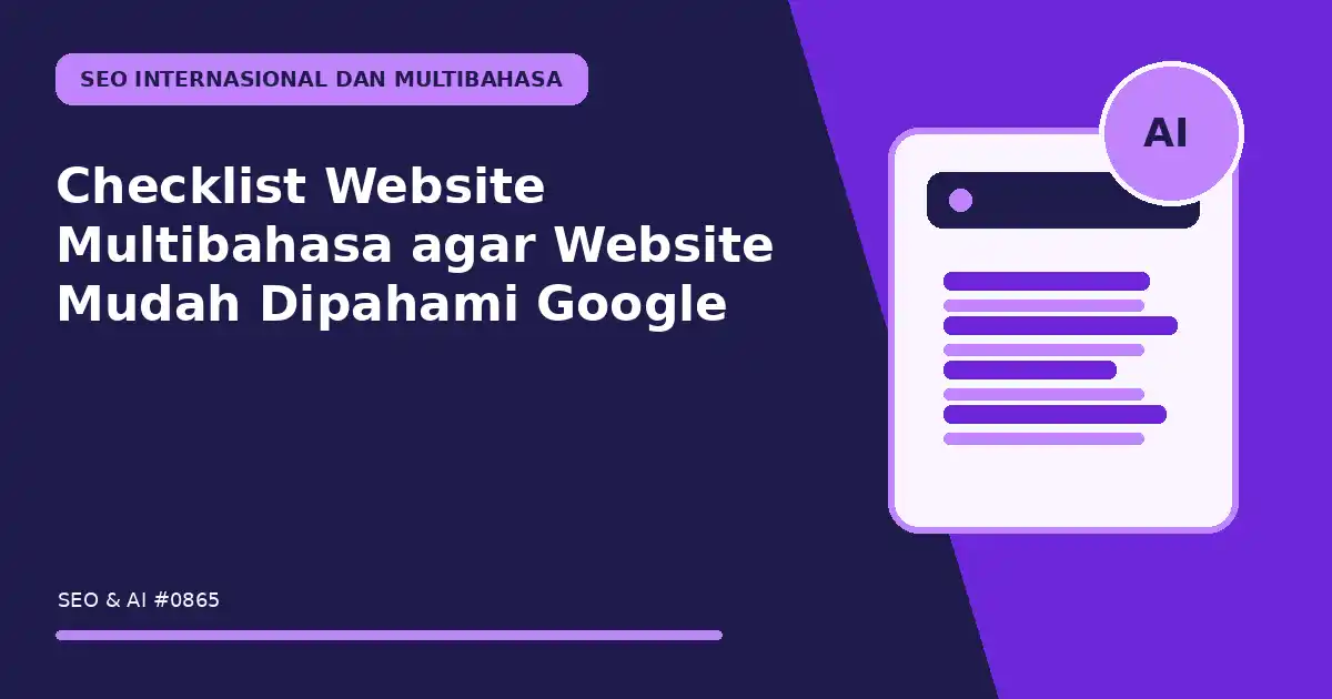 Checklist Website Multibahasa agar Website Mudah Dipahami Google