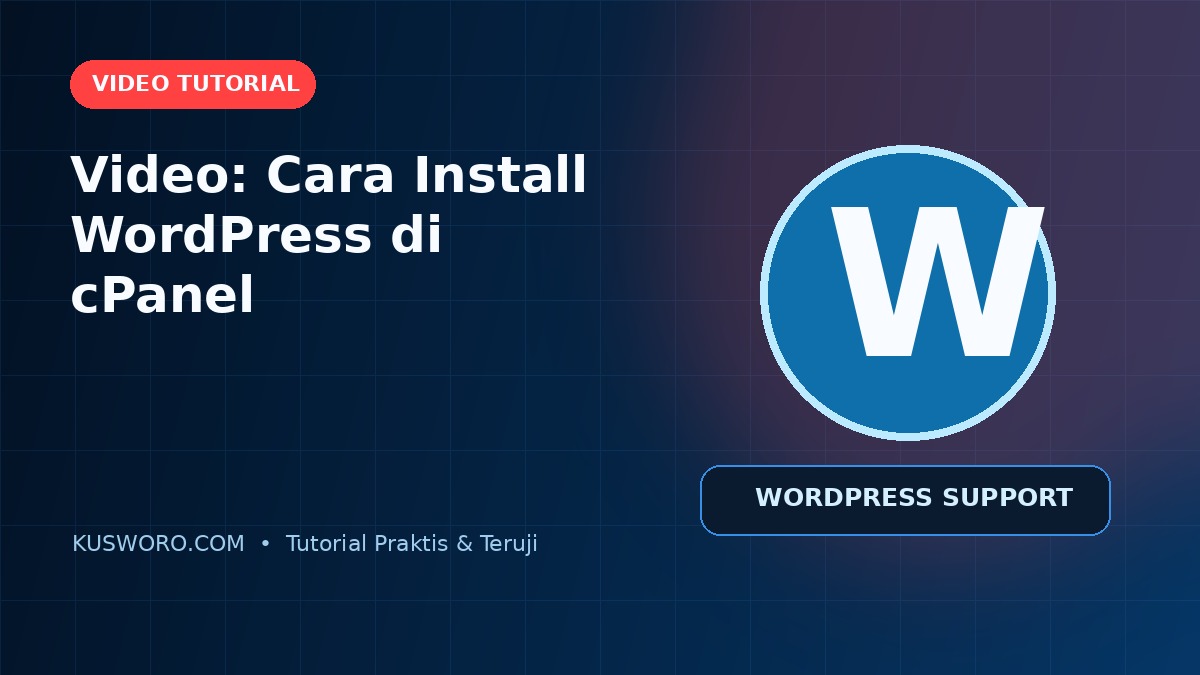 Video: Cara Install WordPress di cPanel