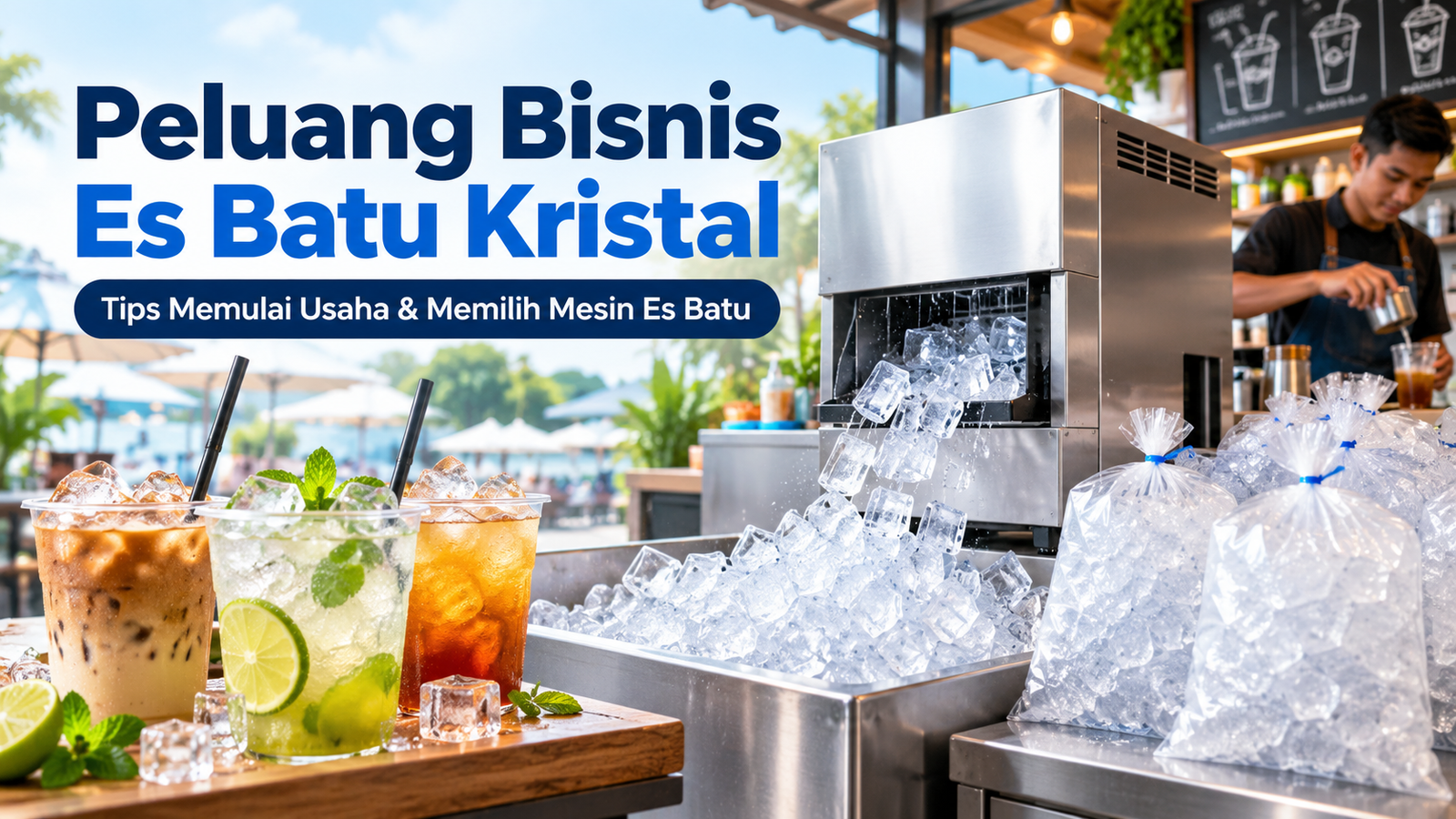 Peluang Bisnis Es Batu Kristal: Tips Memulai Usaha dan Memilih Mesin Es Batu yang Tepat
